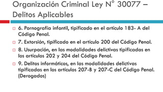 CRIMEN ORGANIZADO Y LAVADO DE ACTIVOS EN PERU | PPTX