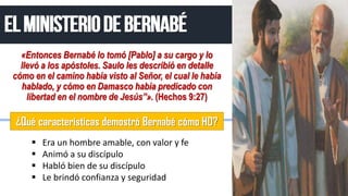 Bernabe Entrenamiento y Discipulado en la Iglesia Primitiva para Completar la ...