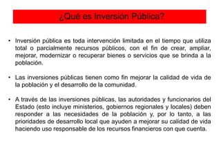 SISTEMA INVERSIÓN PUBLICA SNIP PERUANO PPT | PPT