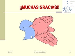 ¡¡MUCHAS GRACIAS!!




03/01/13         Dr. Benito Zárate Otárola   43
 