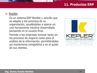 Chimbote, Setiembre 2013
11.Aplicaciones de un ERP
 