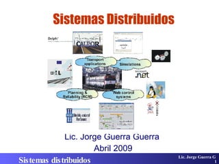 Sistemas Distribuidos Lic. Jorge Guerra Guerra  Abril 2009 Lic. Jorge Guerra G . Sistemas distribuidos 