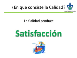 ¿En que consiste la Calidad?

      La Calidad produce
 