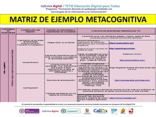 MATRIZ DE EJEMPLO METACOGNITIVA
 