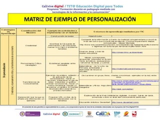 MATRIZ DE EJEMPLO DE PERSONALIZACIÓN
 