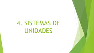 4. SISTEMAS DE
UNIDADES
 