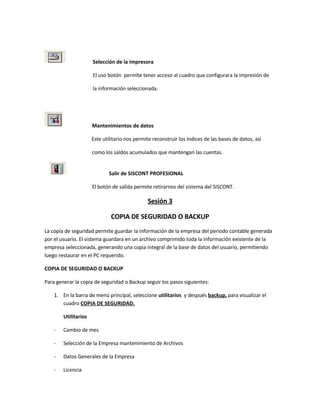 Sesion 2 - 3 CONOCIENDO EL SISTEMA, BACKUP