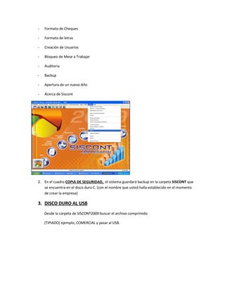 Sesion 2 - 3 CONOCIENDO EL SISTEMA, BACKUP