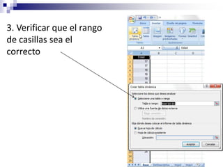 3. Verificar que el rango
de casillas sea el
correcto
 