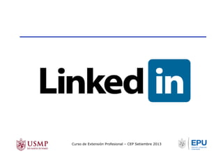 Curso de Extensión Profesional – CEP Setiembre 2013
 