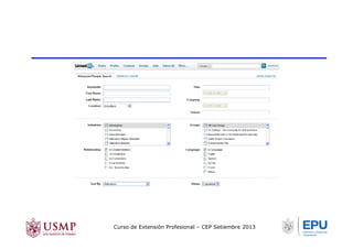 Curso de Extensión Profesional – CEP Setiembre 2013
 
