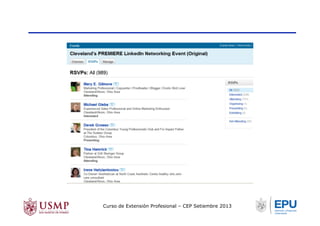 Curso de Extensión Profesional – CEP Setiembre 2013
 