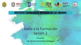 Daño a la Formación
Sesión 2
Presenta:
Ing. Ricardo Hernández Velázquez
INSTITUTO TECNOLÓGICO SUPERIOR DE LAS CHOAPAS
 