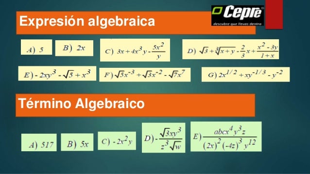 Sesión 2 Expresiones Algebraicas y Productos Notables