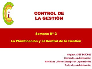Sesion 2 planificación y control de la gestión | PDF | Business ...