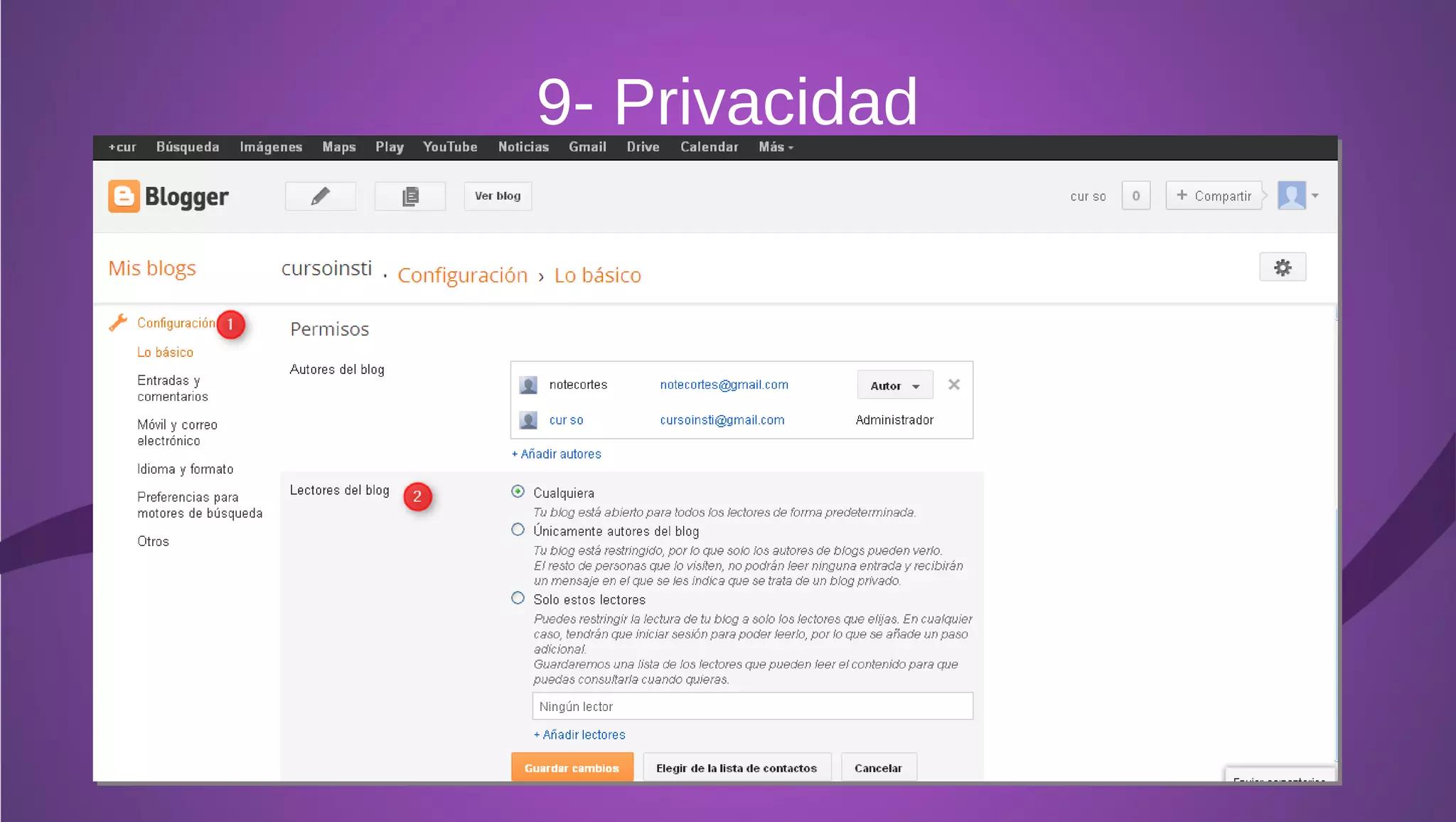 9- Privacidad
 