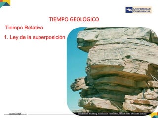 TIEMPO GEOLOGICO
Tiempo Relativo
1. Ley de la superposición
 