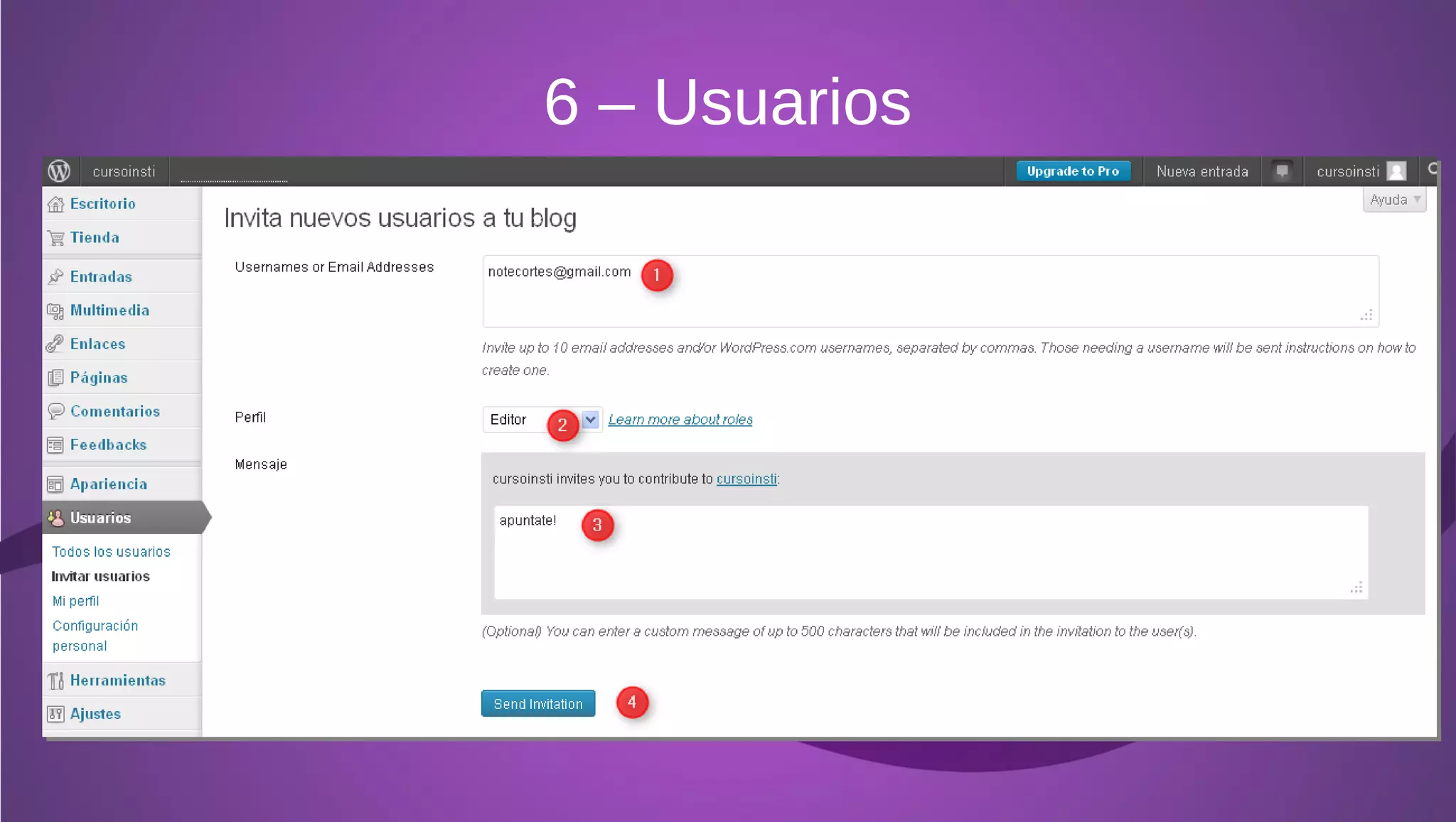 6 – Usuarios
 