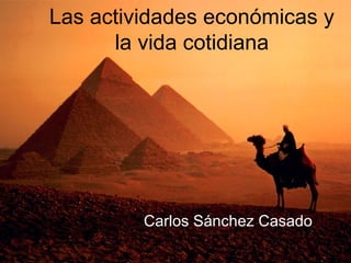 Las actividades económicas y
      la vida cotidiana




         Carlos Sánchez Casado
 