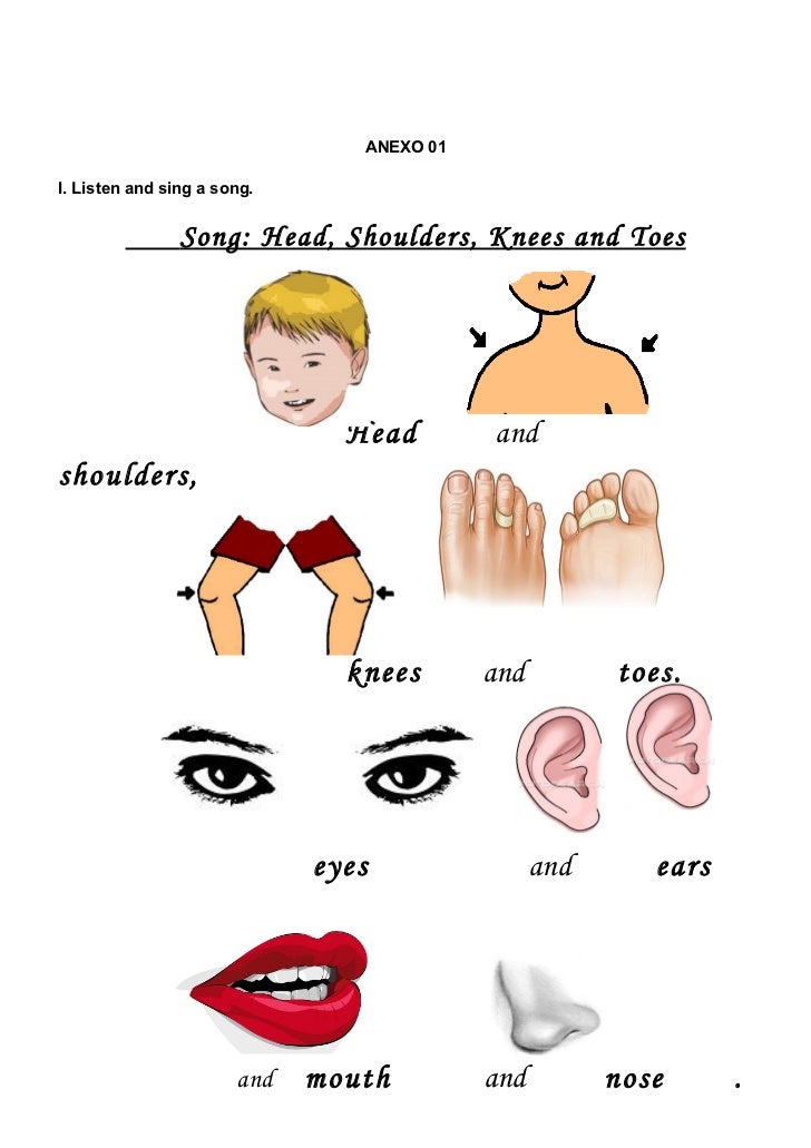 59 Simple Head Shoulders Knees And Toes Coloring Page with Printable