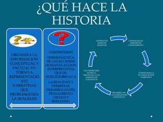¿QUÉ HACE LA HISTORIA
