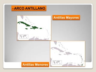 • ARCO ANTILLANO
Antillas Mayores
Antillas Menores
 