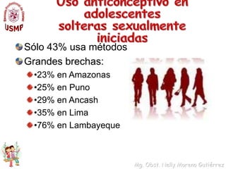 Exposición al embarazo en adolescentesPerú 1991/2 –2008Fuente: INEI. ENDES 1986, 1991/92, 1996, 2000, 2004/6, 2007/8, elaboración propia.* Las entrevistadas tenían de 15 –19 al momento de la entrevista.** Mujeres en edad fértil, 15 a 49 años.*** Mujeres en edad fértil, 25 a 49 años