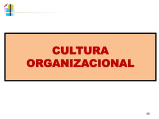 CULTURA
ORGANIZACIONAL



                 60
 