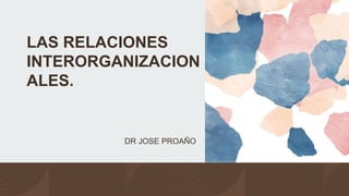 LAS RELACIONES
INTERORGANIZACION
ALES.
DR JOSE PROAÑO
 