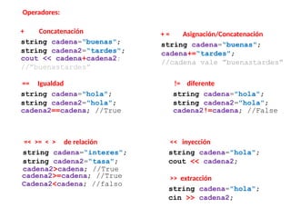 ARREGLOS Y CADENAS en C++ ------- | PPTX
