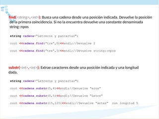 ARREGLOS Y CADENAS en C++ ------- | PPTX