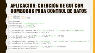 paython tkinter ecutar algún código en Python o necesitas ayuda con un ...