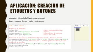 paython tkinter ecutar algún código en Python o necesitas ayuda con un ...