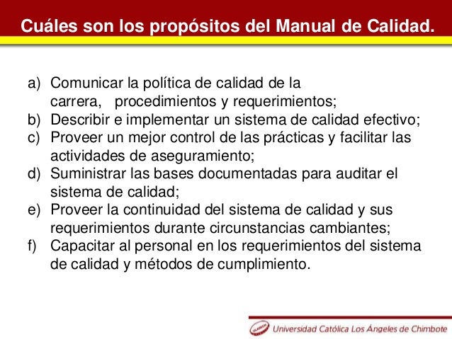 Manual de Calidad