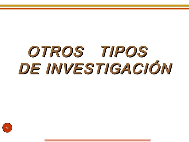 5 tipos de investigacion