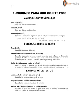 Sesion 6 a funciones basicas en excel | PDF