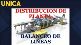 DISTRIBUCION DE
PLANTA.
BALANCEO DE
LINEAS
 