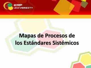 Mapas de Procesos de
los Estándares Sistémicos
 