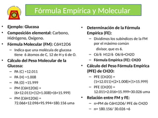 Sesion8 pesos moleculares, formulas empiricas y moleculares[1].pptx