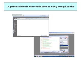 La gestión a distancia: qué se mide, cómo se mide y para qué se mide
 