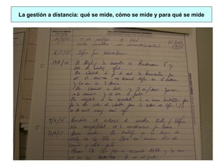 La gestión a distancia: qué se mide, cómo se mide y para qué se mide
 