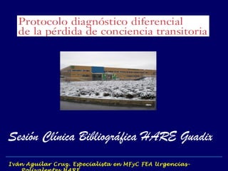 Iván Aguilar Cruz. Especialista en MFyC FEA Urgencias-Polivalentes HARE Sesión Clínica Bibliográfica HARE Guadix 