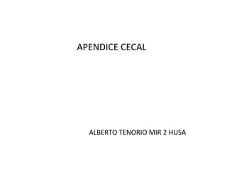 APENDICE CECAL
ALBERTO TENORIO MIR 2 HUSA
 