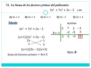 Sesión de Aprendizaje de Factorización de polinomios  P(x)  ccesa
