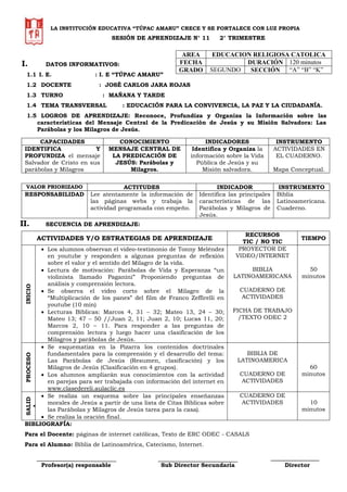 Sesion de aprendizaje jose carlos tics