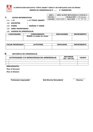 Sesion de aprendizaje jose carlos tics