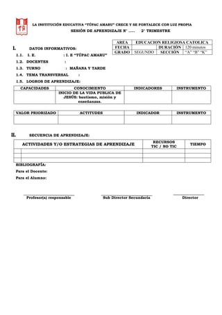 Sesion de aprendizaje jose carlos tics