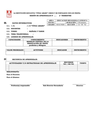 Sesion de aprendizaje jose carlos tics