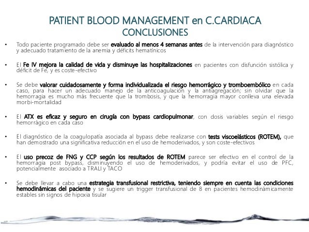 dra management sesi 243 n de patient blood management en cirugia cardio dra management sesi 243 n de patient blood management en cirugia cardio