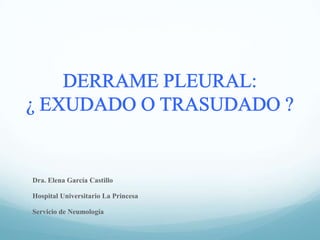 Dra. Elena García Castillo

Hospital Universitario La Princesa
Servicio de Neumología

 